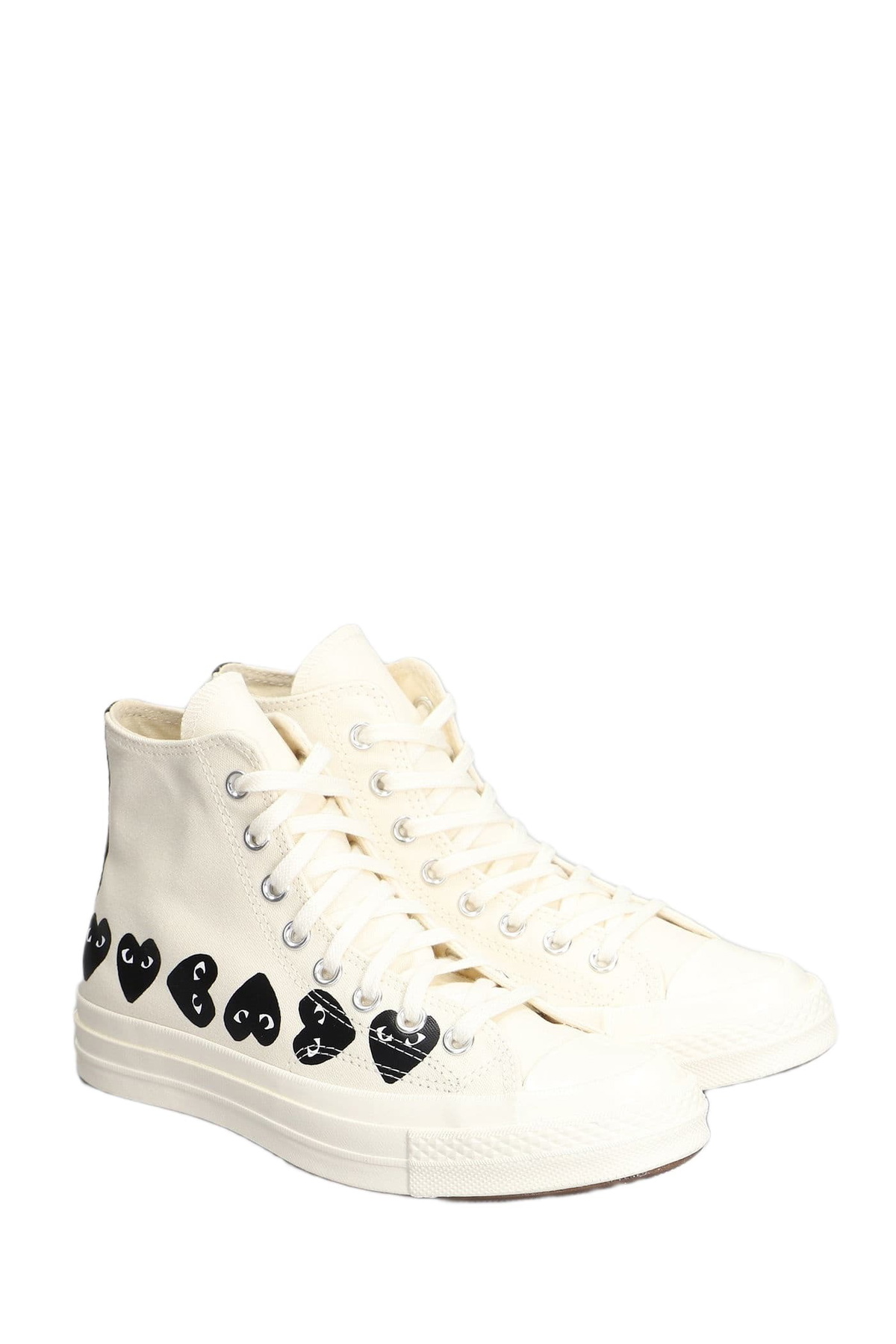 Comme des Garçons Play Chuck 70 Cdg High Sneakers In Beige Cotton