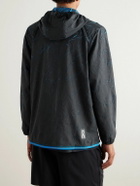 ON - Pace Printed Recycled-Shell Hooded Jacket - Black