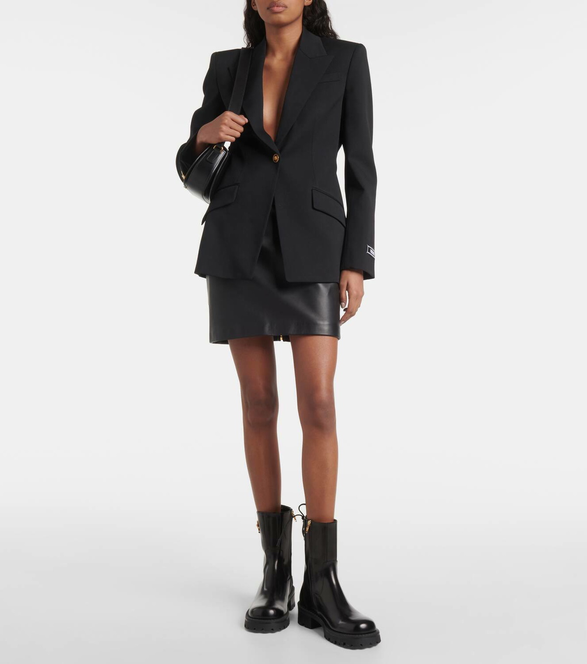 Versace Alia leather ankle boots Versace