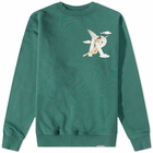 Represent Men's Storms In Heaven Crew Sweat in Racing Green