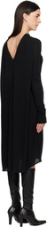 TOTEME Black Cocoon Cape Midi Dress