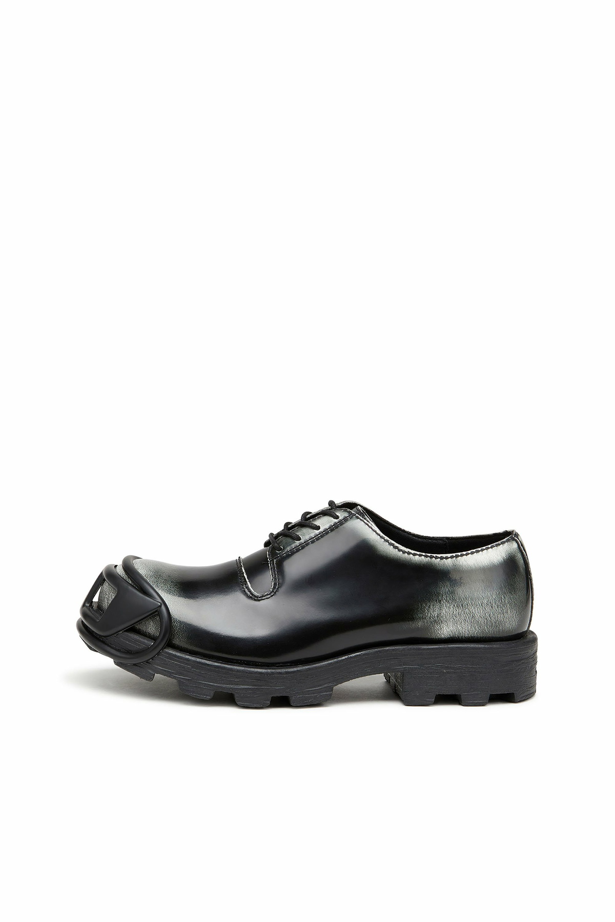 Diesel D-Hammer-Derby shoes in shiny two-tone leather - Lace Ups and Clogs Mens in Multicolor