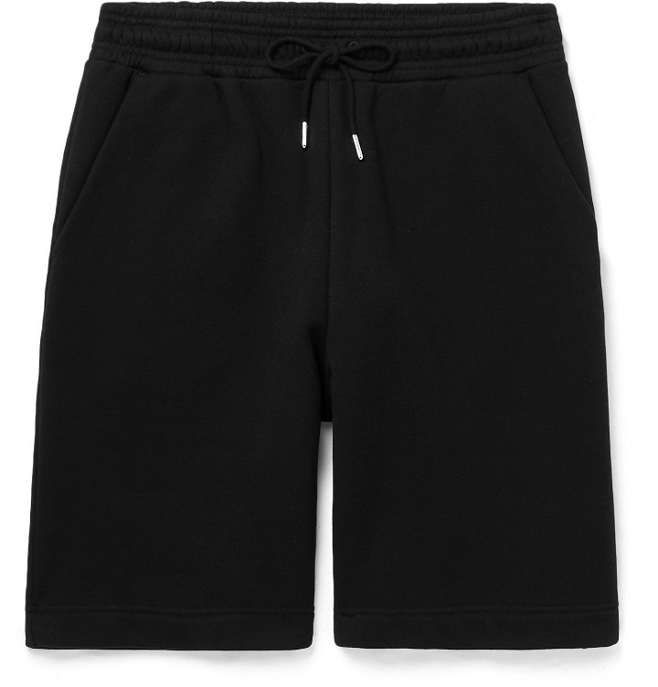 Photo: Ninety Percent - Wide-Leg Loopback Organic Cotton-Jersey Drawstring Shorts - Black