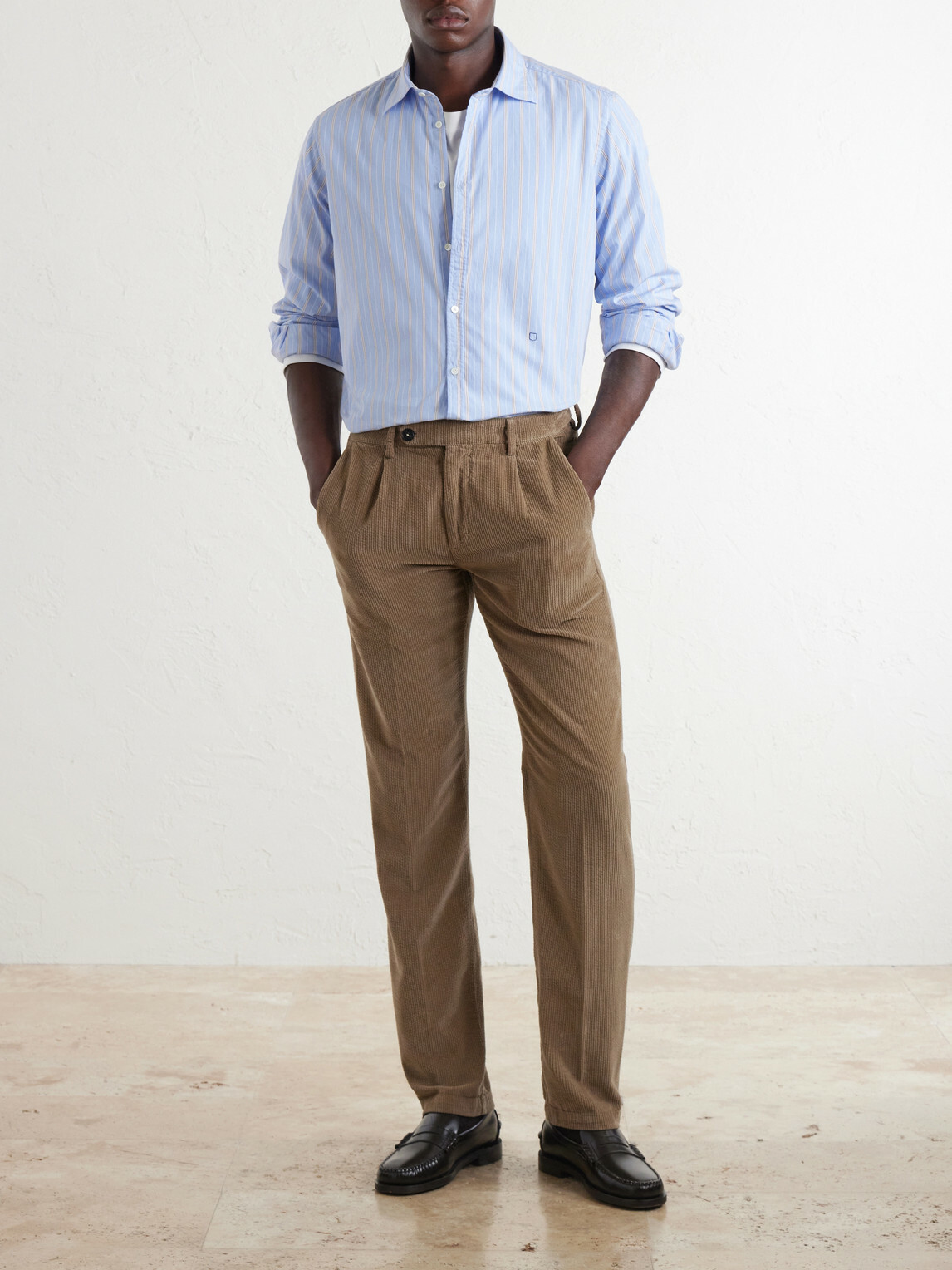 Massimo Alba - Genova Striped Cotton-Poplin Shirt - Blue
