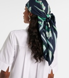 Erdem Floral silk twill scarf
