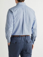 Drake's - Button-Down Collar Cotton Oxford Shirt - Blue