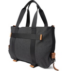 Loewe - Eye/LOEWE/Nature Leather-Trimmed Canvas Tote Bag - Black