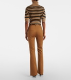 Veronica Beard Gracie belted wool flared pants