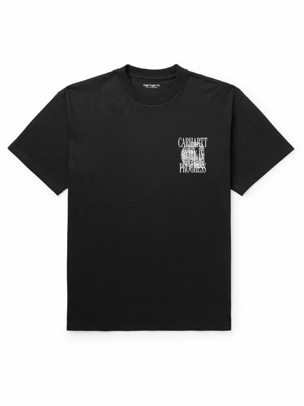 Photo: Carhartt WIP - Logo-Print Cotton-Jersey T-Shirt - Black