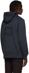 Givenchy Navy 4G Embroidered Hoodie