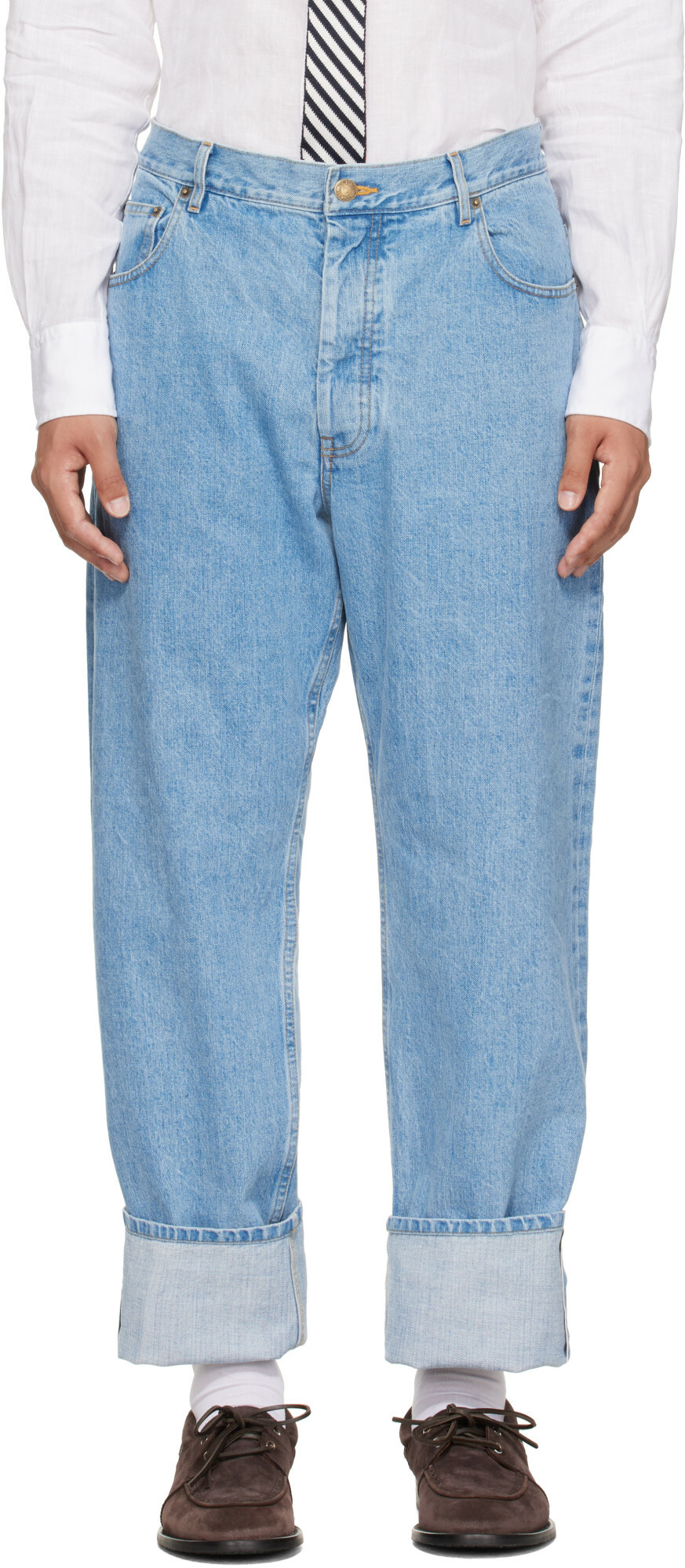 Thom Browne Blue Selvedge Denim Jeans