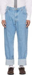 Thom Browne Blue Selvedge Denim Jeans