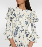 Erdem Floral pleated satin gown