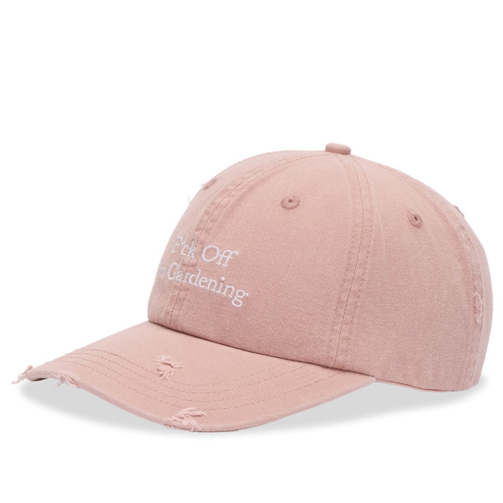 Photo: Bram's Fruit Men's Distressed F*ck Off I'm Gardening Cap in Faded Pink 