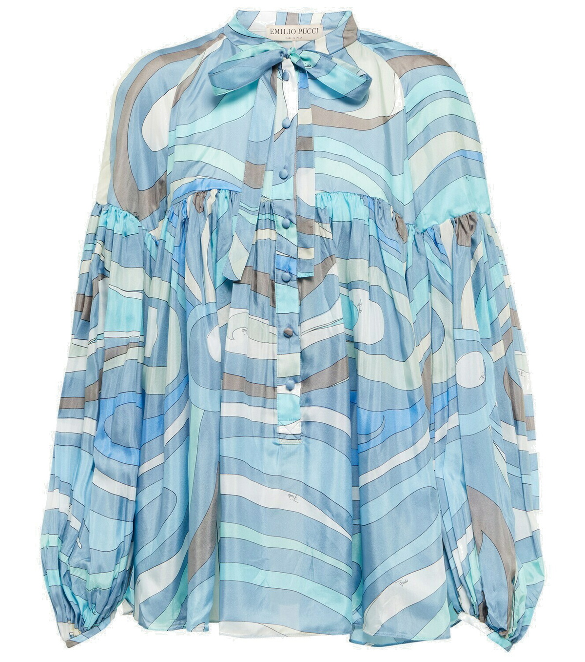 Pucci - Printed silk charmeuse blouse Emilio Pucci