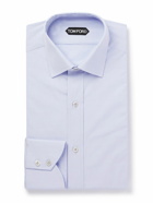 TOM FORD - Cutaway-Collar Cotton-Poplin Shirt - Blue