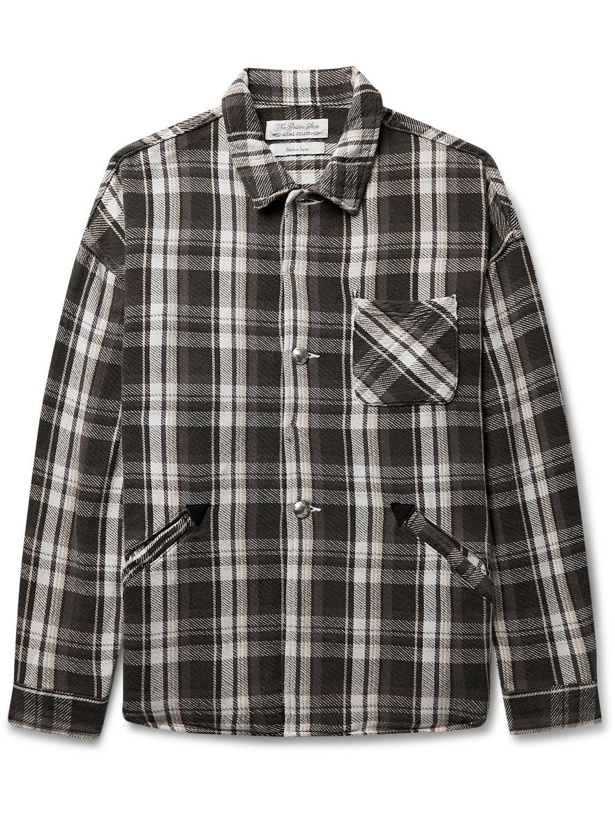 Photo: Remi Relief - Checked Cotton-Flannel Overshirt - Black