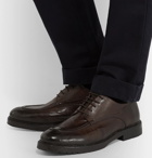 Officine Generale - Burnished-Leather Derby Shoes - Brown