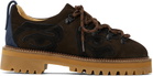 KidSuper Brown Patchwork Eye Low Hiking Boots