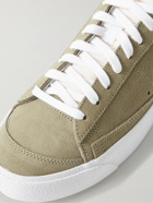 NIKE - Blazer Low '77 Leather-Trimmed Suede Sneakers - Green