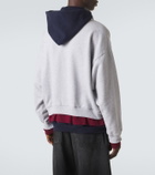 Balenciaga Logo layered cotton jersey hoodie