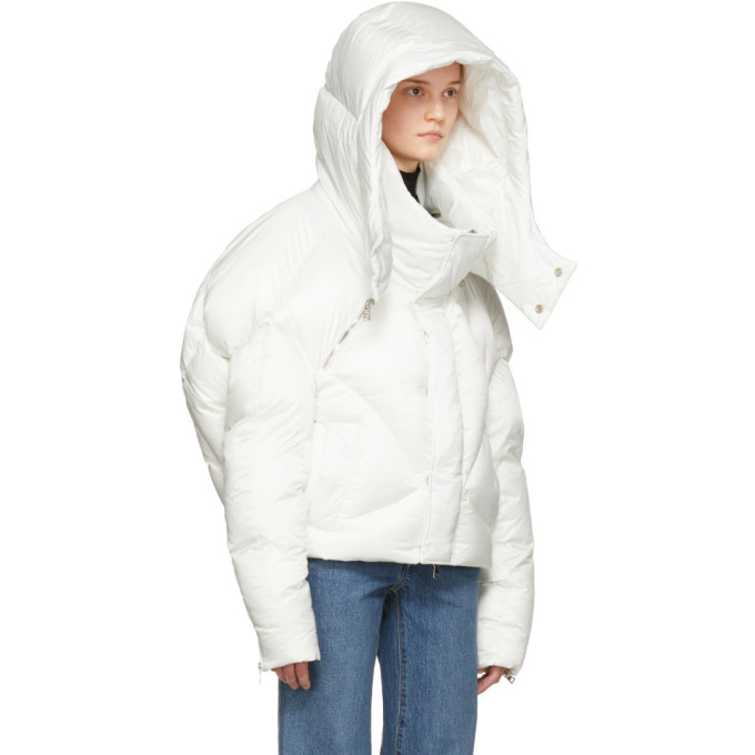Chen Peng White Short Quilted Puffer Jacket