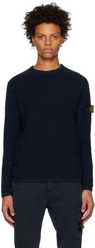 Photo: Stone Island Navy Rib Sweater