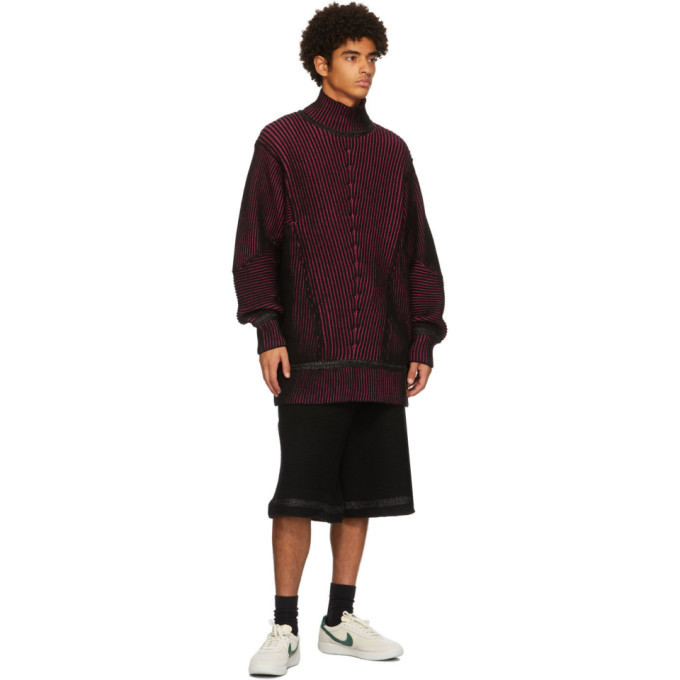 NAMESAKE Reversible Black and Pink Seta Turtleneck NAMESAKE