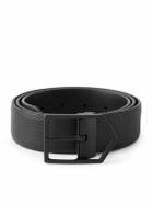 Canali - 3.5cm Full-Grain Leather Belt - Black
