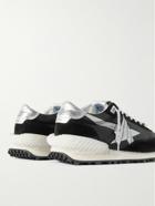 Golden Goose - Marathon Leather and Suede-Trimmed Nylon Sneakers - Black