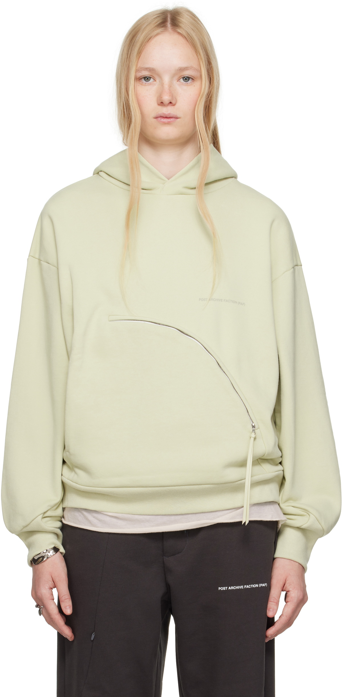 POST ARCHIVE FACTION (PAF) Yellow 8.0 Center Hoodie