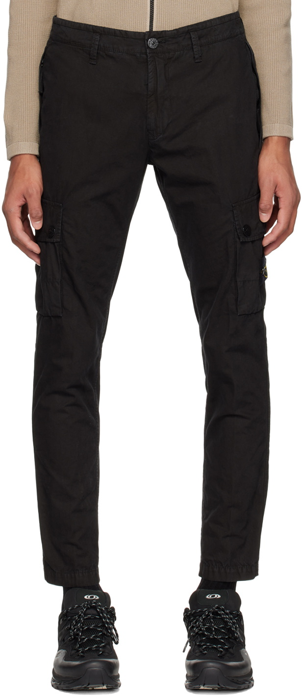 Stone Island Black Patch Cargo Pants Stone Island