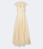 Zimmermann Ascent Flutter linen and silk cocktail dress