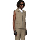 Ernest W. Baker Brown Sleeveless Tailored Jacket Vest