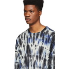 Satisfy Blue and Black Cloud Tie Dye Long Sleeve T-Shirt