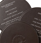 Dunhill - Boston Set of Six Leather Coasters - Men - Dark brown