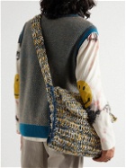 Nicholas Daley - Crocheted Jute and Cotton-Blend Messenger Bag