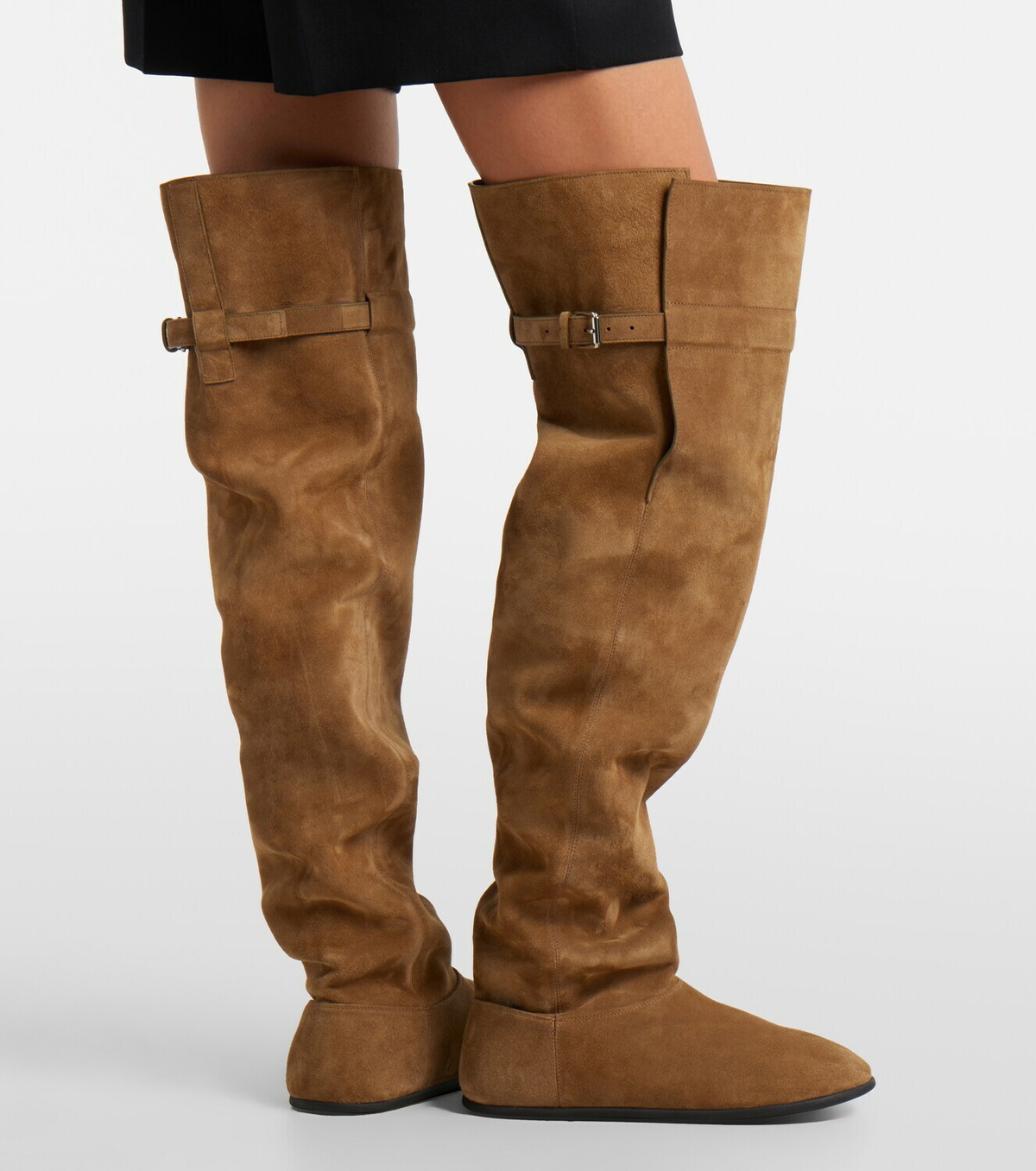Christen Big Boot suede over-the-knee boots