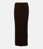 Jardin des Orangers Ribbed-knit cashmere maxi skirt