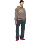 Off-White Brown 'OW' Racing Skate Hoodie