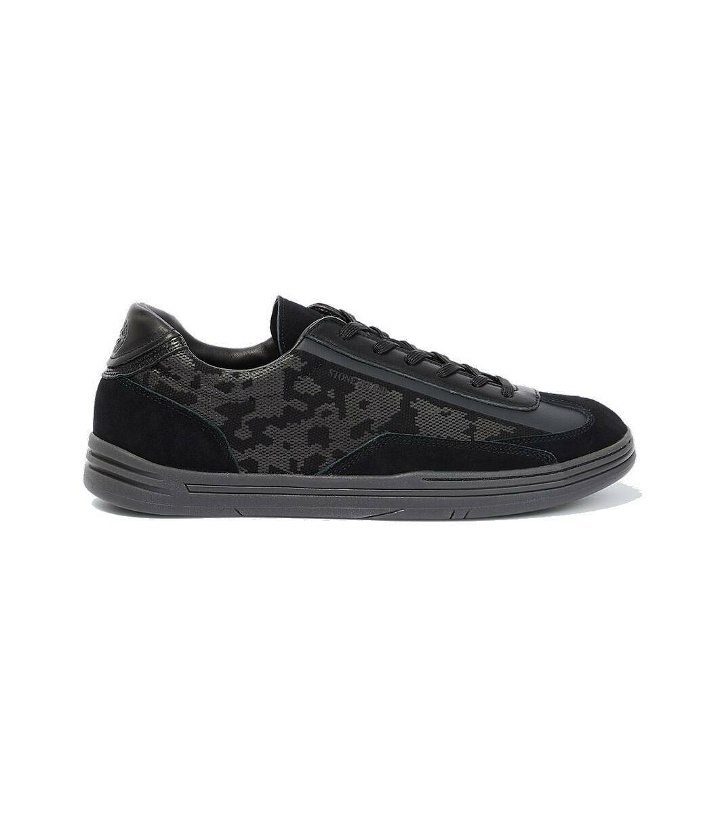 Photo: Stone Island S0101 leather and canvas sneakers