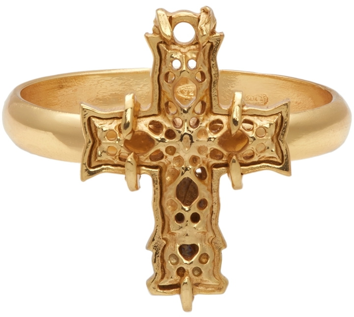 Photo: Emanuele Bicocchi SSENSE Exclusive Gold Cross Ring