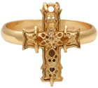 Emanuele Bicocchi SSENSE Exclusive Gold Cross Ring