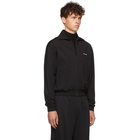 Balenciaga Black Crepe Jersey Zip-Up Jacket