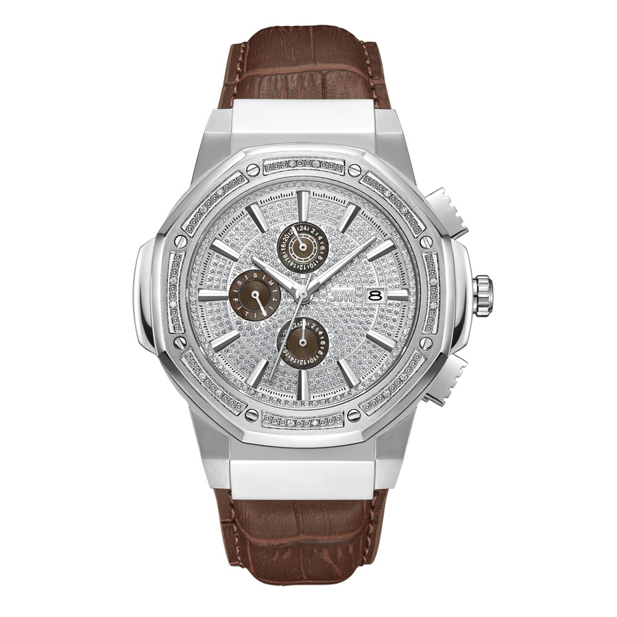 JBW Saxon GMT Quartz Silver Dial Unisex Watch JB-6101L-Q