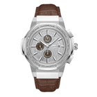 JBW Saxon GMT Quartz Silver Dial Unisex Watch JB-6101L-Q