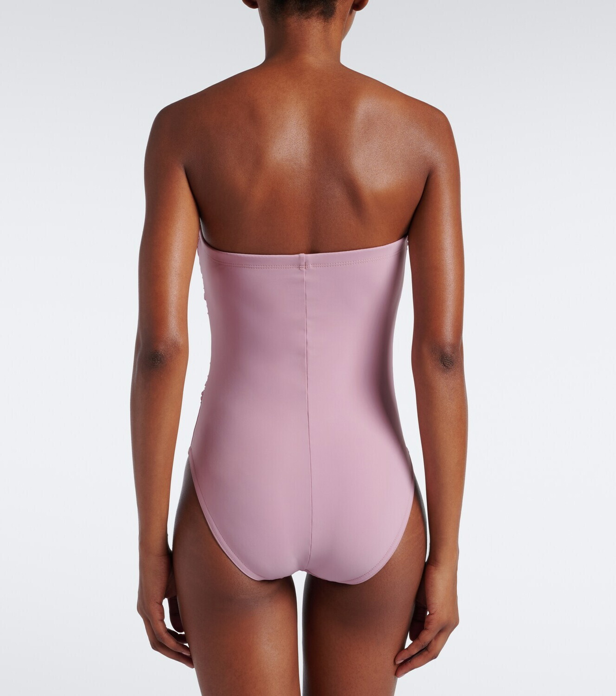 Karla Colletto Maya embellished ruched swimsuit