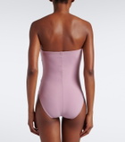 Karla Colletto Maya embellished ruched swimsuit