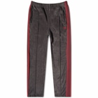 Needles Men's Velour Narrow Track Pant in Charcoal