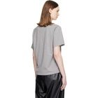 MM6 Maison Margiela Gray Handwritten-Print Cotton Jersey T-shirt